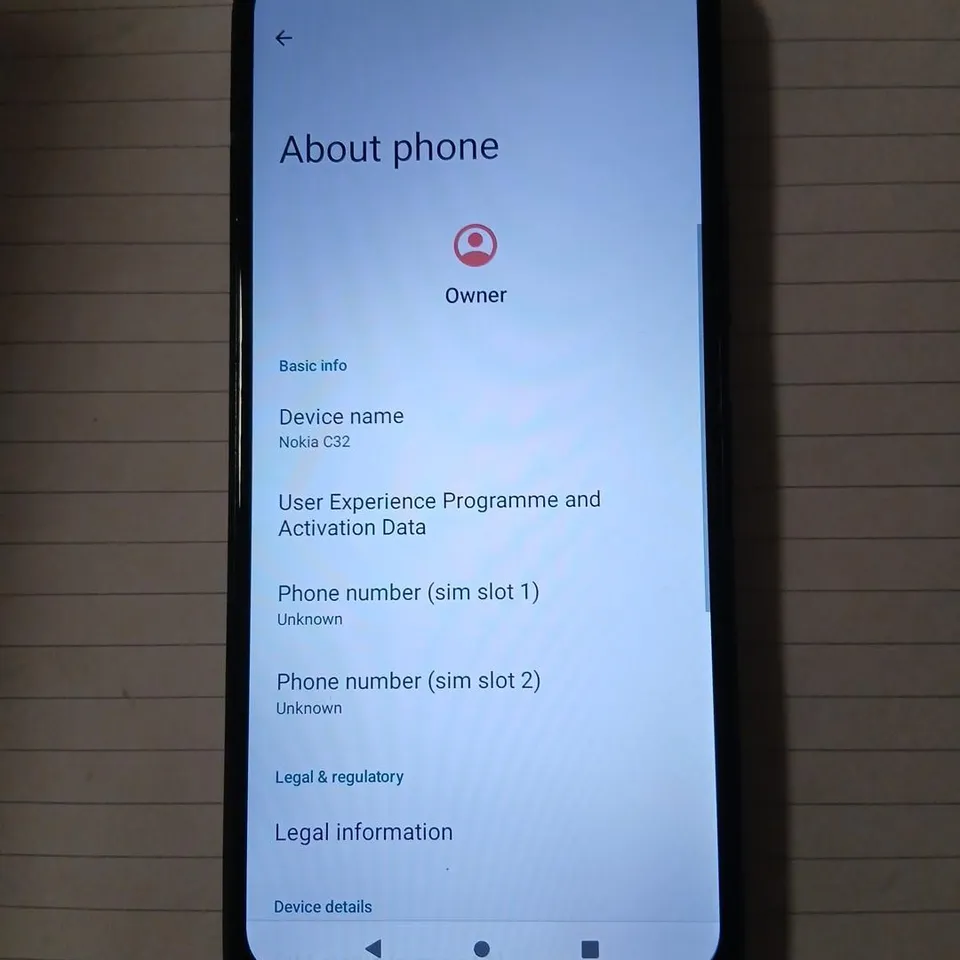 NOKIA C32 SMARTPHONE – BLACK, CRACKED REAR PANEL