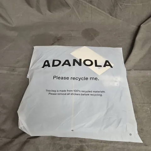 ADANOLA SPORT BOLD OVERSIZED FULL ZIP HOODIE IN VINTAGE BLUE/MARSHMALLOW WHITE SIZE S