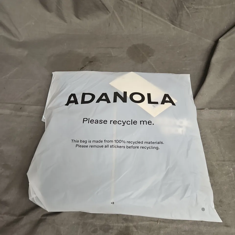 ADANOLA SPORT BOLD OVERSIZED FULL ZIP HOODIE IN VINTAGE BLUE/MARSHMALLOW WHITE SIZE S