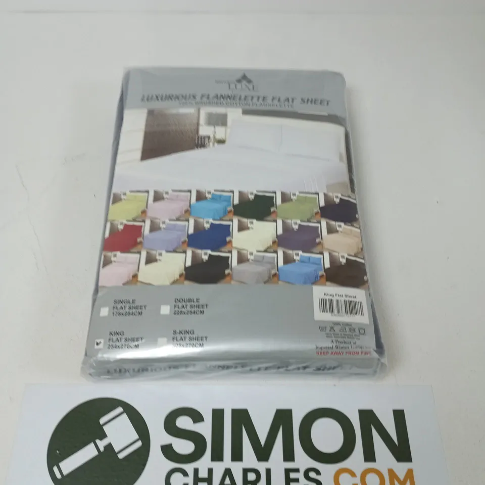 LUXURIOUS FLANNELETTE FLAT SHEET – KING
