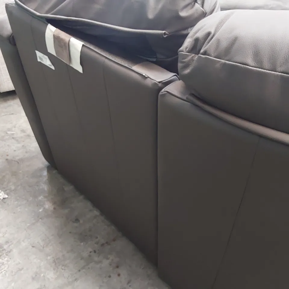 TWO QUALITY BRITISH DESIGNER G PLAN FIRTH CORNER GROUP SECTIONS CAMBRIDGE EARTH LEATHER 