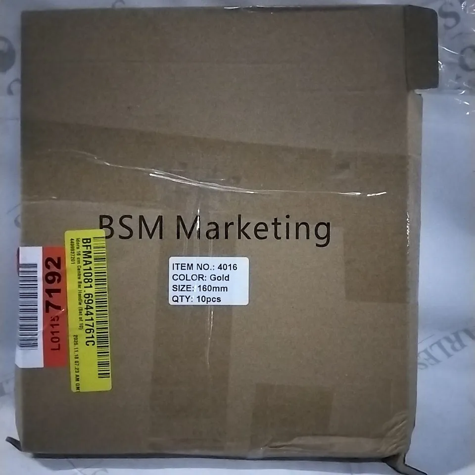 BOXED IDORA 16CM CENTRE BAR HANDLE (SET OF 10 ) GOLD