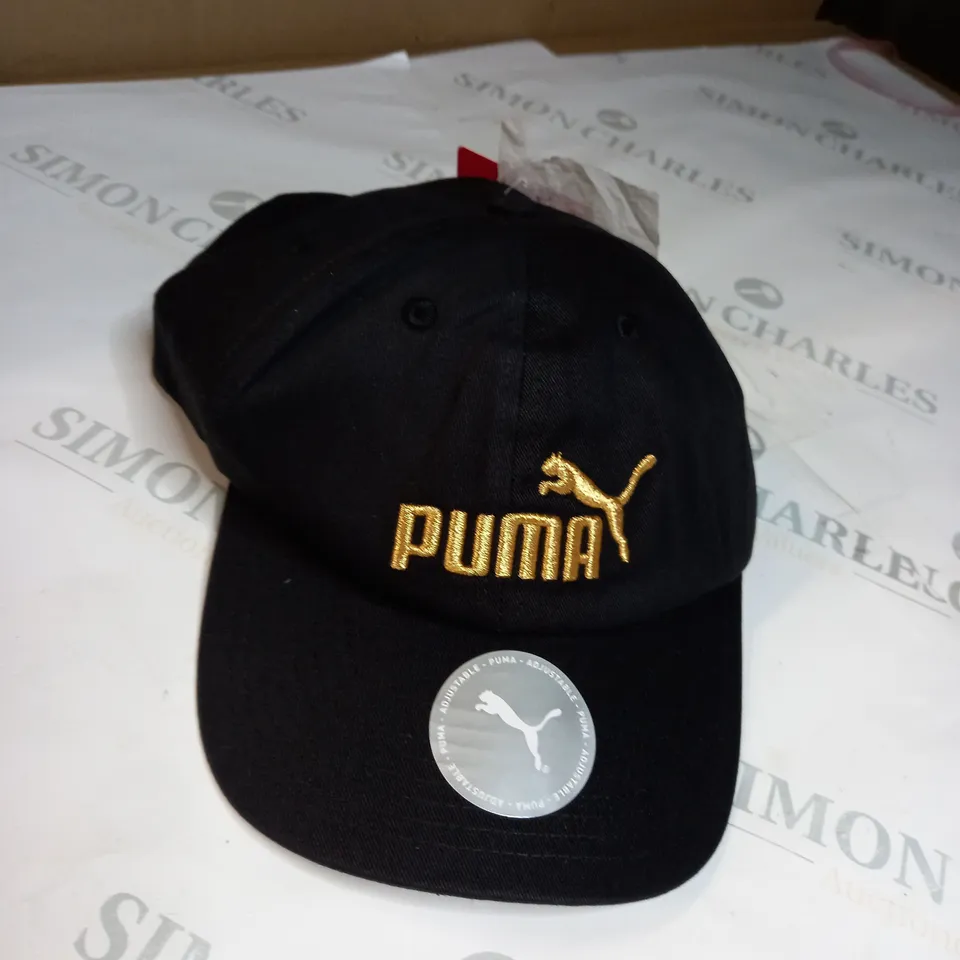 BLAK PUMA CAP WITH GOLD FEATURE 