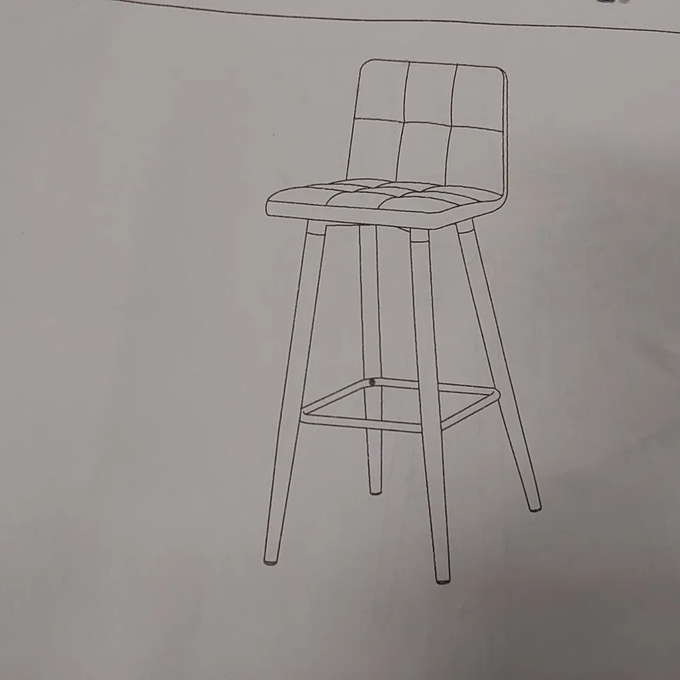 BOXED SET OF 2 CLIPOP BLUE VELVET BAR STOOLS (1 BOX)