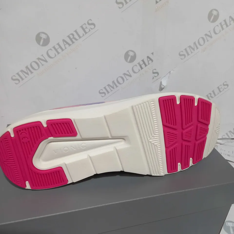 VIONIC SIZE 6.5 SPORT SHOES BOXED PINK/BLUE 