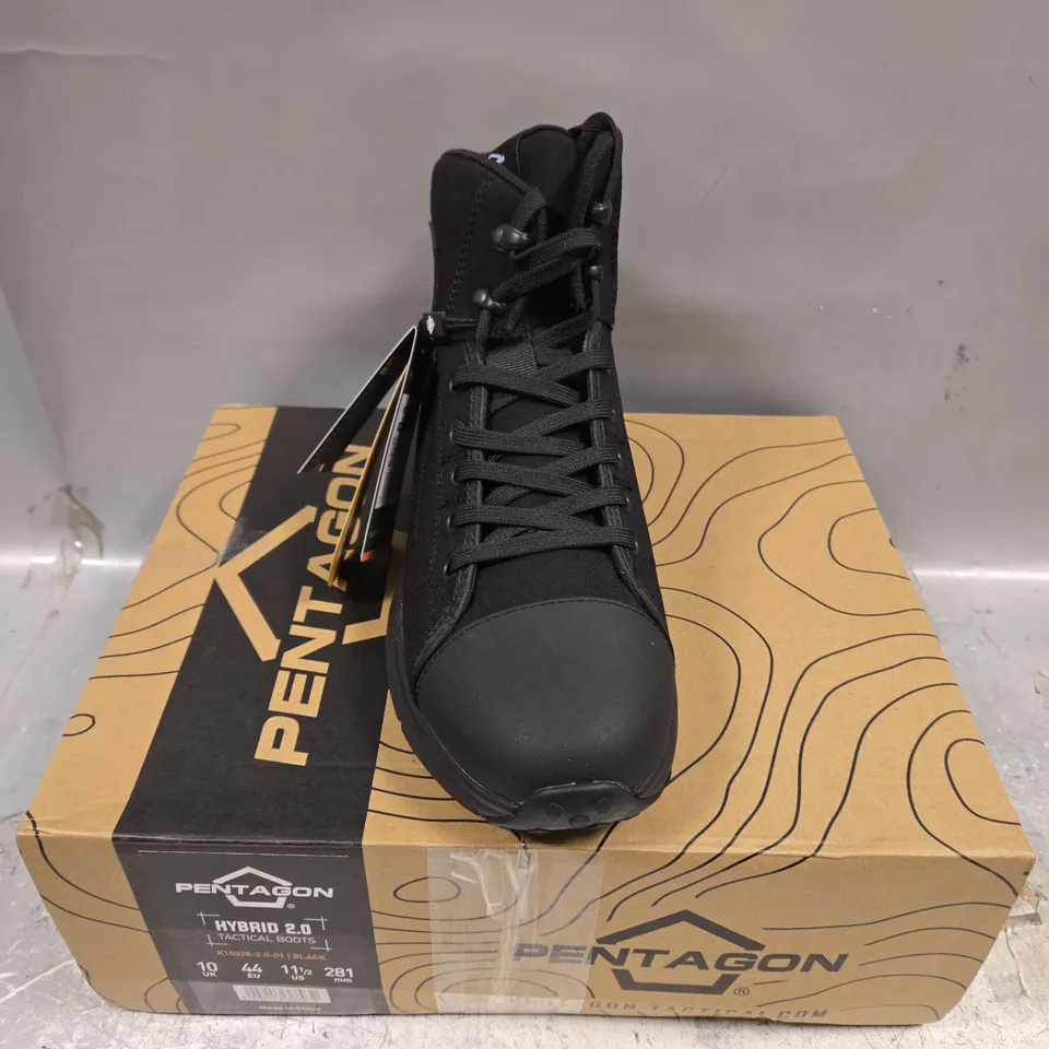 BOXED PAIR OF PENTAGON HYBRID 2.0 TACTICAL BOOTS - 10