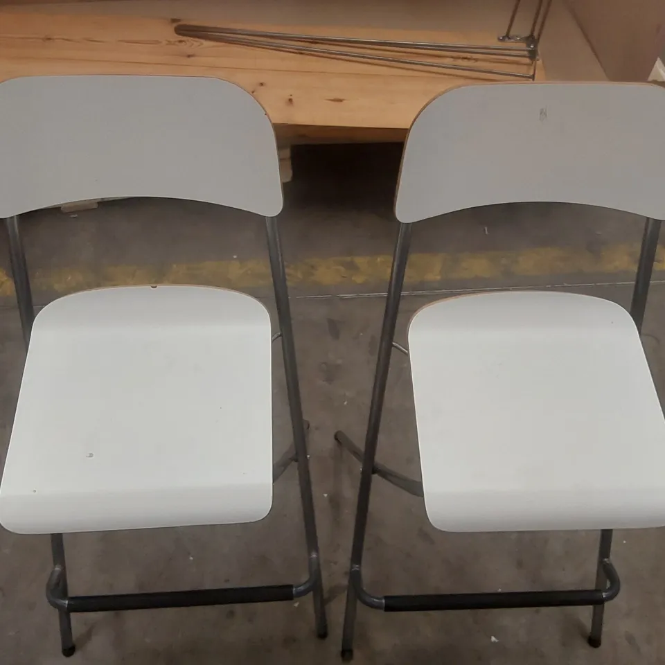 PAIR OF RESTAURANT FOLDING BAR CHAIRS