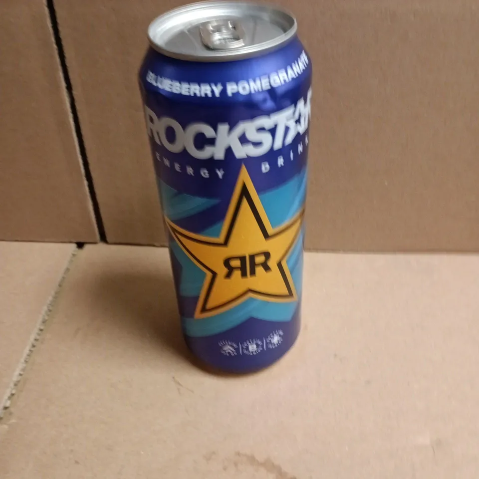 APPROXIMATELY16 ROCKSTAR ENERGY BLUEBERRY POMEGRANTE 500ML CANS 