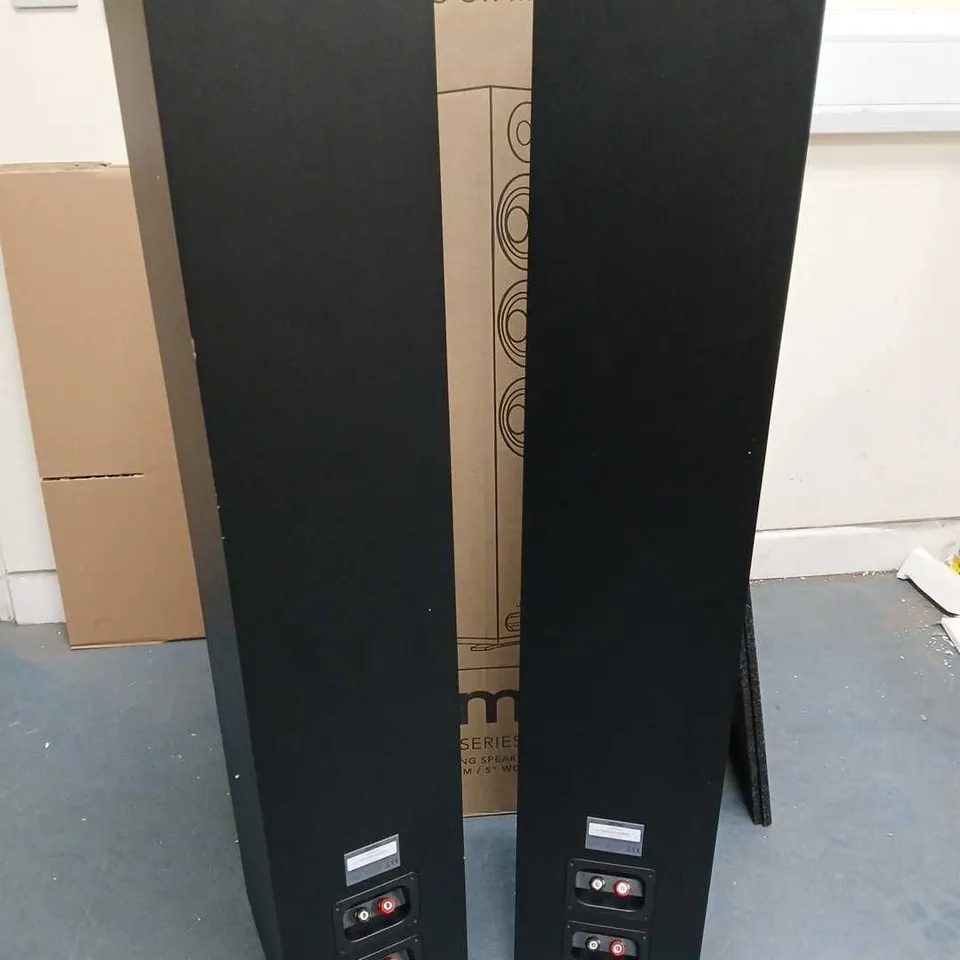 BOXED PAIR OF JAMO S 809 FLOORSTANDING HIGH PERFORMANCE SPEAKERS - BLACK