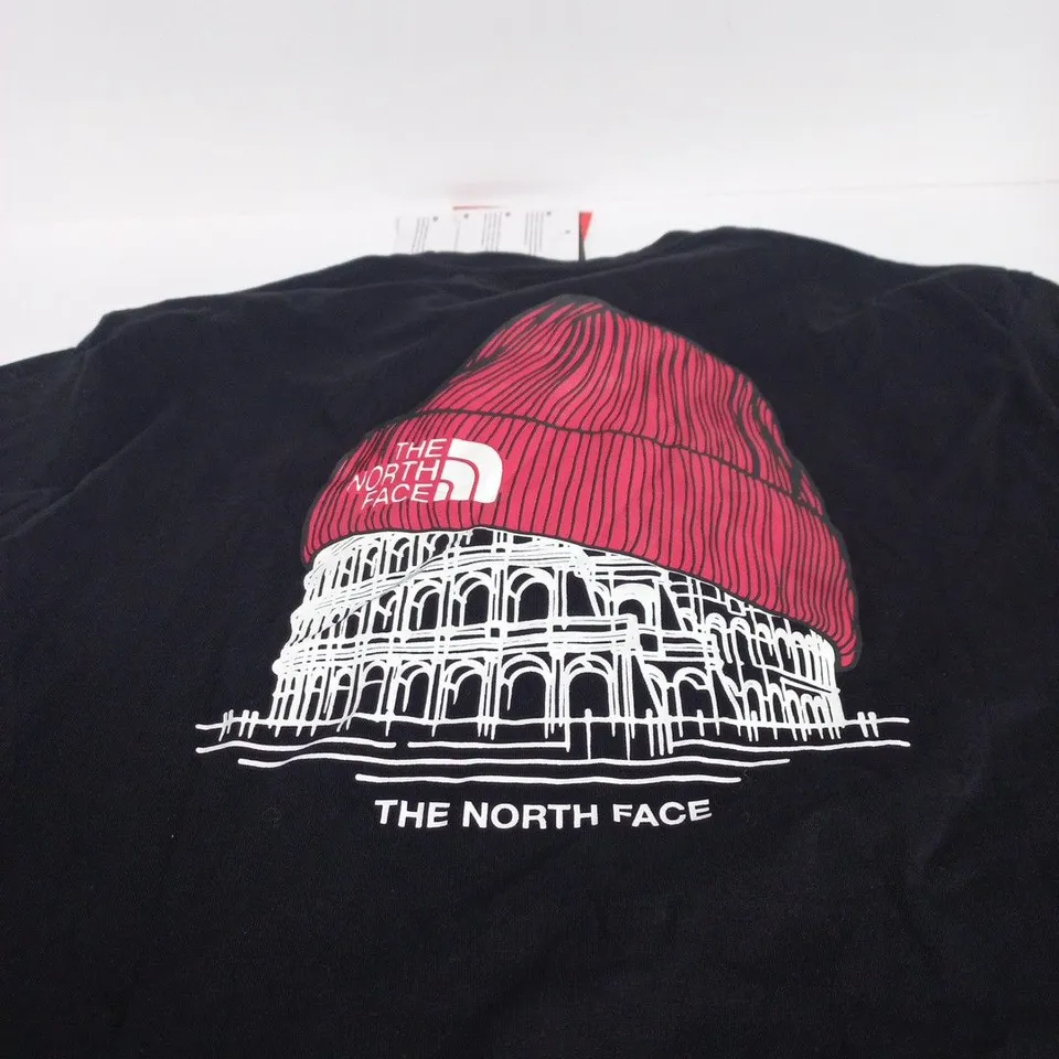 THE NORTH FACE MEN'S T-SHIRT – BLACK, UK XXL, FRONT LOGO WITH BACK GRAPHIC