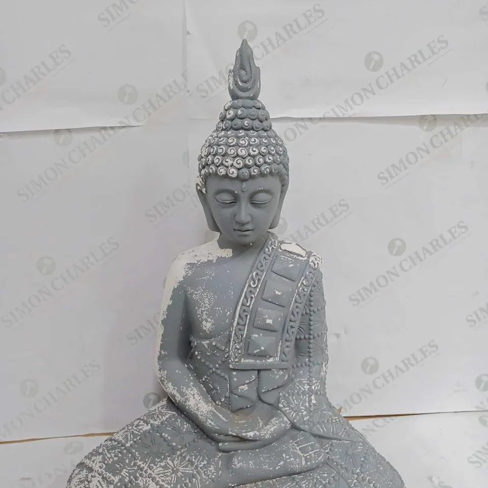 BUDDHA STATUE DECORATION GREY