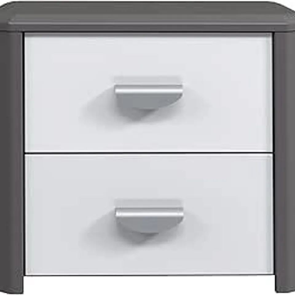 BOXED FORTE NAKO BEDSIDE TABLE 41.3×53.8×44 CM - WHITE
