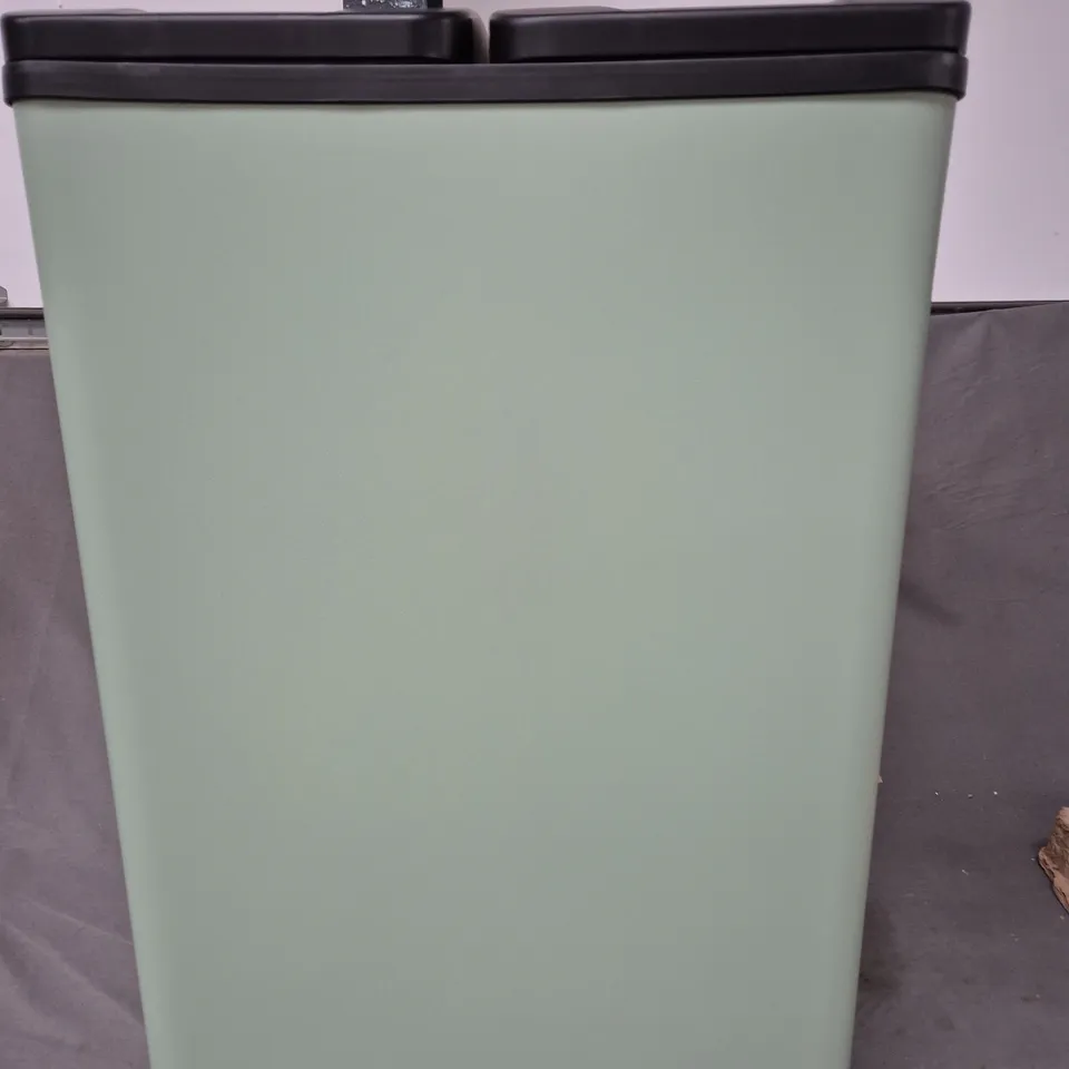 BOXED HABITAT 60L TWIN COMPARTMENT PEDAL BIN IN SAGE