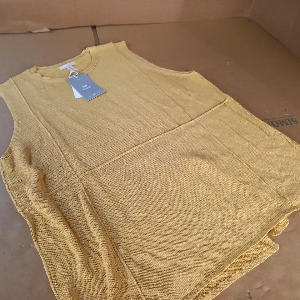 H&M SILK BLEND YELLOW VEST - EUR M