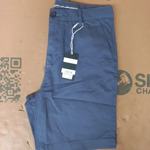 CREW CLOTHING COMPANY BERMUDA CHINO STRETCH SHORTS IN BLUE SIZE 32