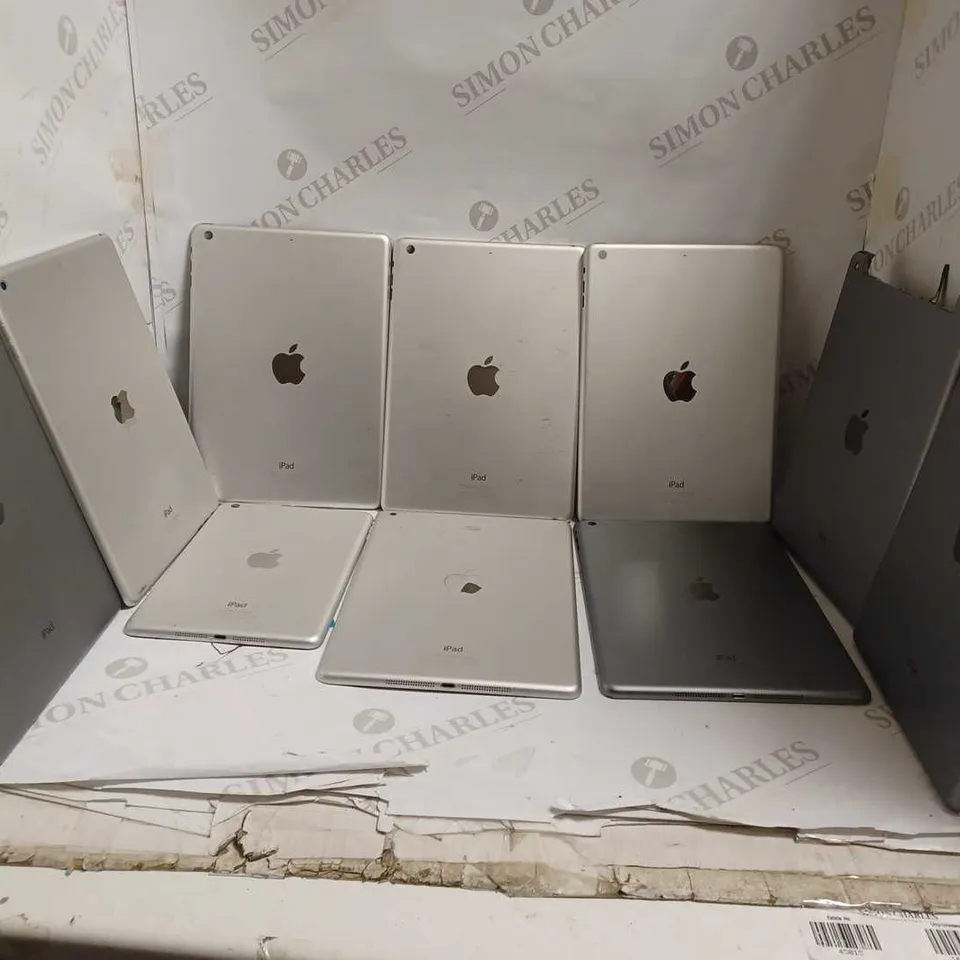LOT OF 10 APPLE IPAD HARD SHELL CASES FOR VARYING MODELS TO INCLUDE A1475, A1489, A1474, ETC