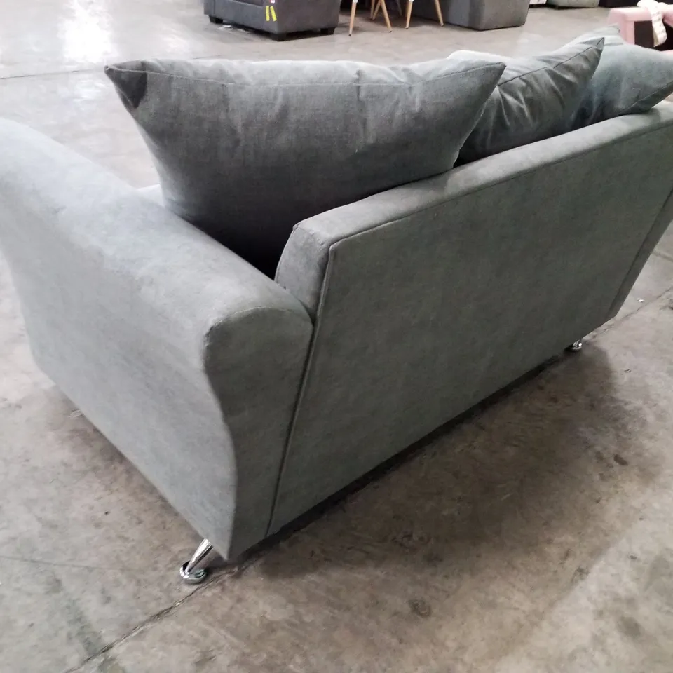 QUALITY DESIGNER DURY 2 SEATER SOFA - GREY FABRIC