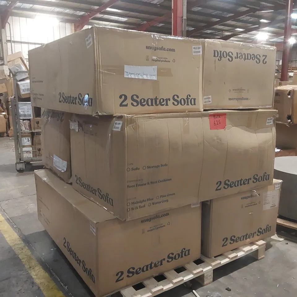 PALLET CONTAINING 6x BOXES OF SNUG SOFA PARTS 