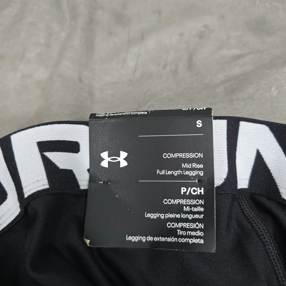 UNDER ARMOUR WOMEN'S COMPRESSION LEGGINGS – BLACK, SIZE S