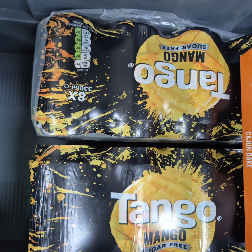 APPROXIMATELY 5 ASSORTED FOOD ITEMS TO INCLUDE TANGO MULTIPACK, COFFEE CONCENTRATE, ETC