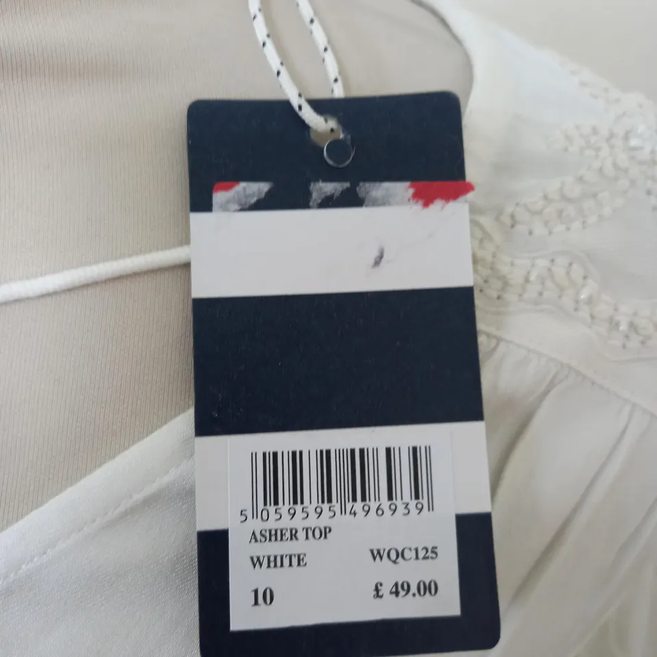 CREW CLOTHING COMPANY ASHER TOP SIZE 10