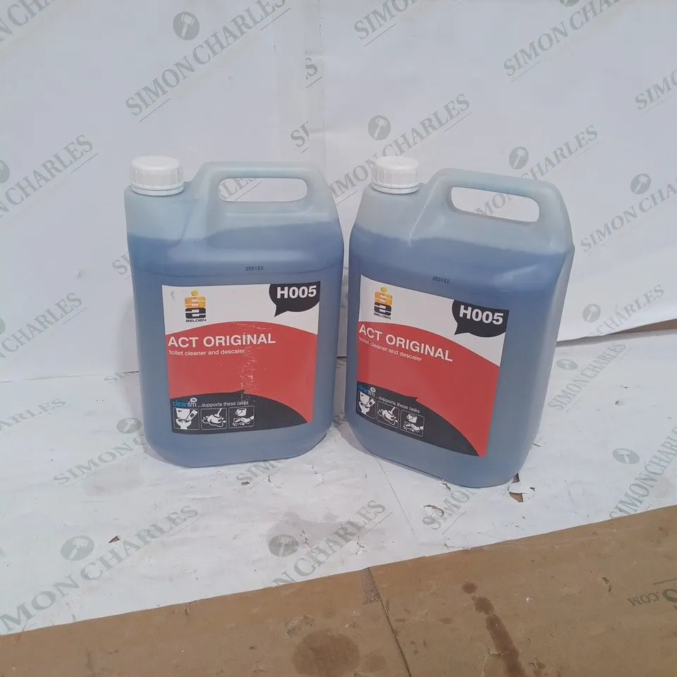 TWO ASSORTED ACT ORIGINAL TOILET CLEANER AND DESCALERS