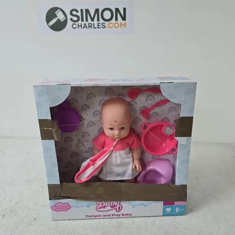 PAMPER AND PLAY BABY DOLL – BOXED WITH ACCESSORIES