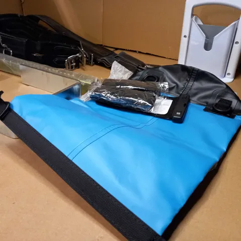 LARGE BOX OF APPROXIMATELY 20 ASSORTED HOUSEHOLD ITEMS TO INCLUDE: ASSORTED BOXED ITEMS, WEIGHT LIFTING BELT