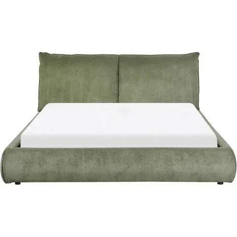 BOXED CORBY BED - KINGSIZE- GREEN CORDUROY (4 BOXES)