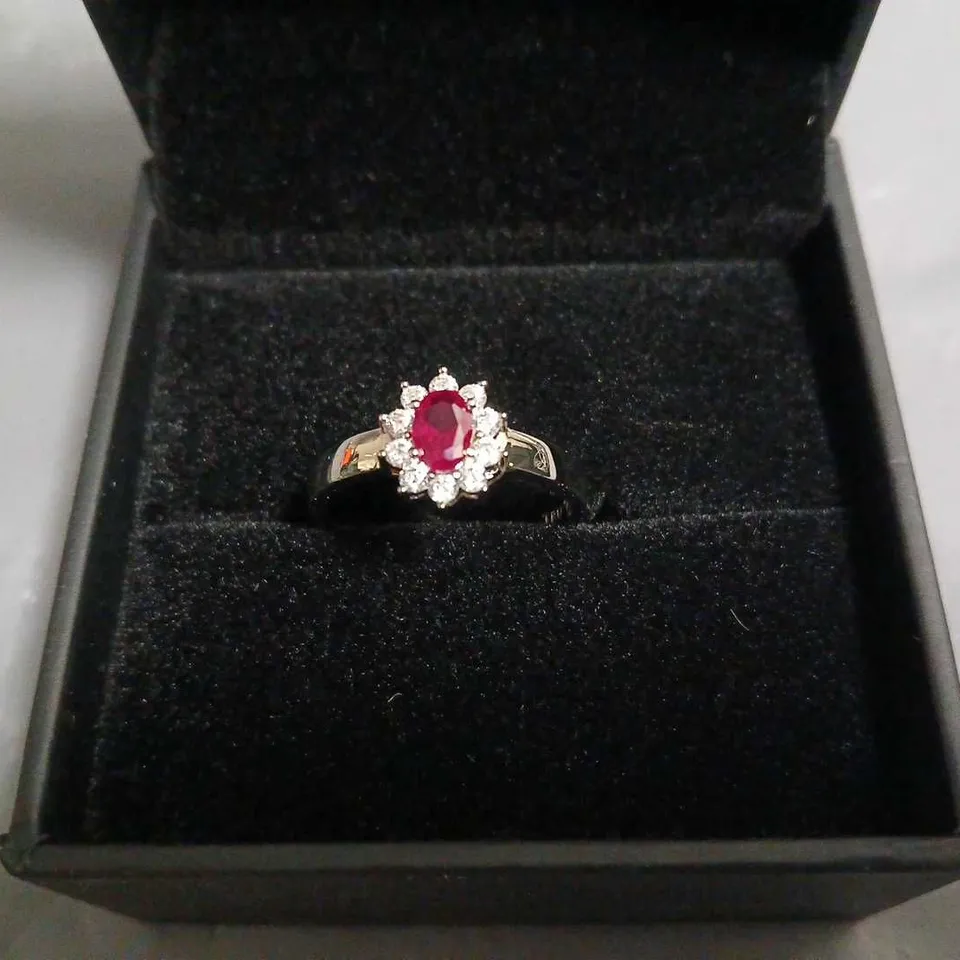 BOXED TRU DIAMONDS IMPERIAL TRU-RUBY RING - RING SIZE R