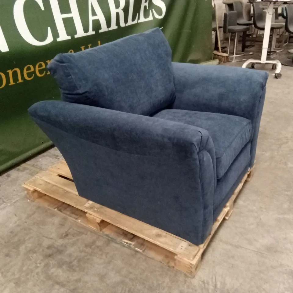 DURY FABRIC ARMCHAIR - BLUE RRP £399