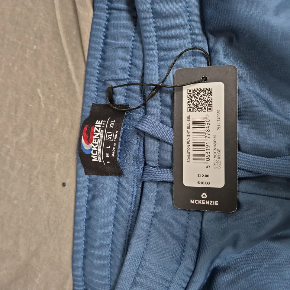 MCKENZIE BLUE ATHLETIC SHORTS – DRAWSTRING, TAG ATTACHED 
