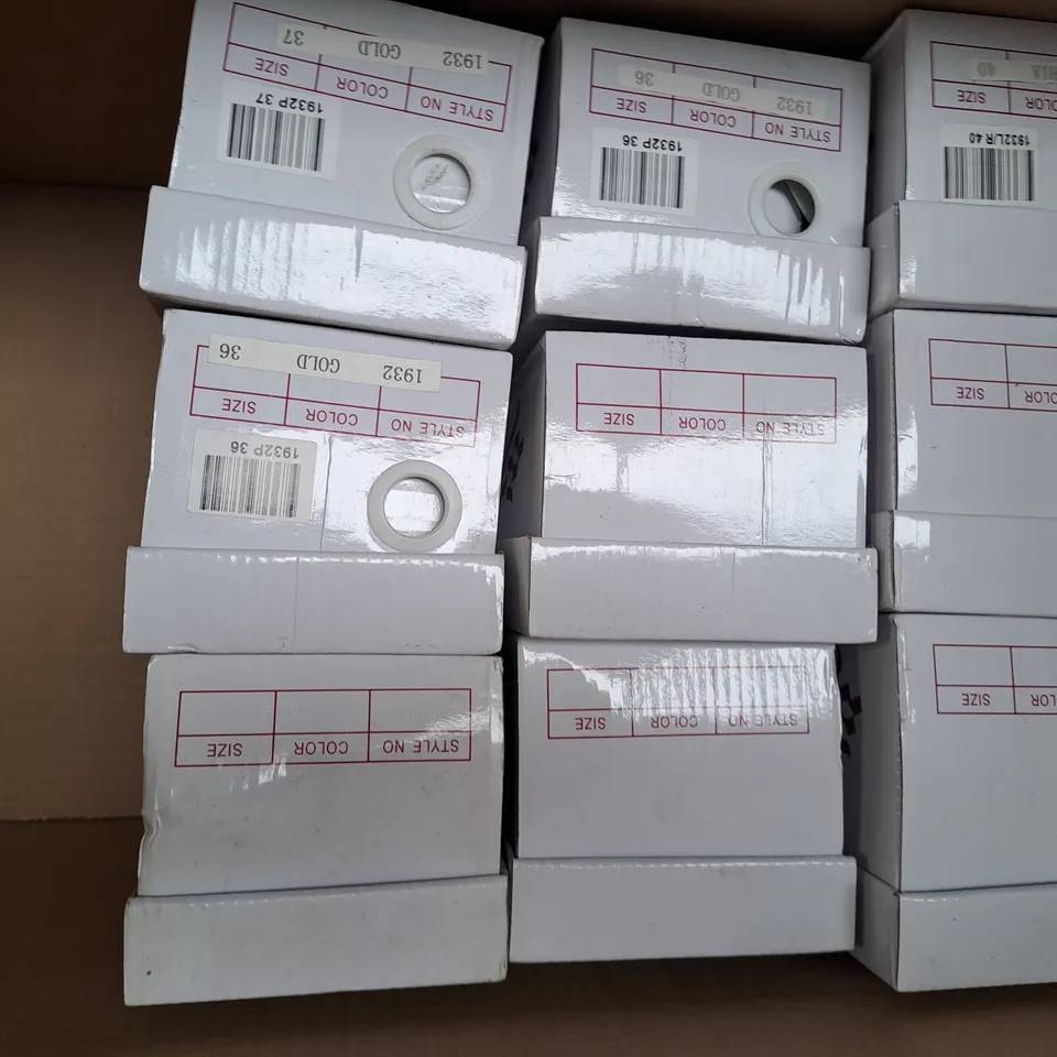 BOX OF APPROXIMATELY 10 ASSORTED PAIRS OF SHOES IN VARIOUS COLOURS, STYLES, AND SIZES