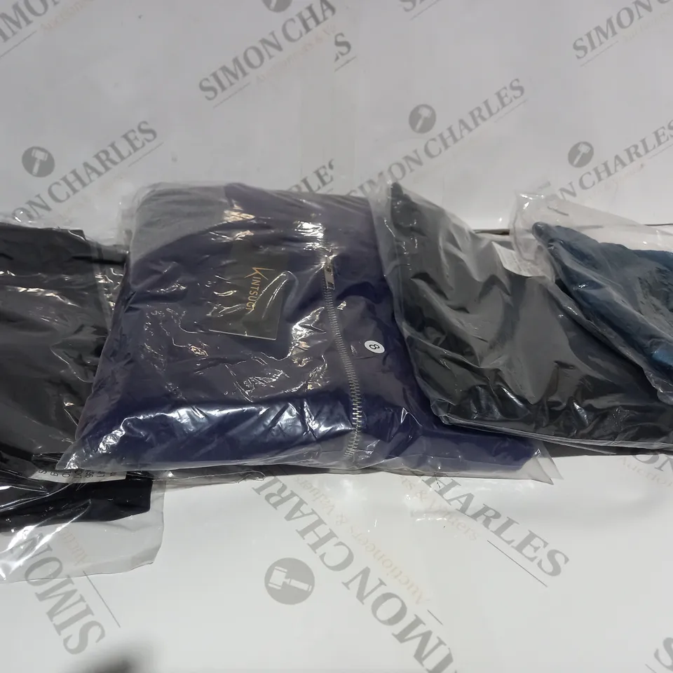 BOX OF 10 CLOTHING ITEMS TO INCLUDE TOPS, PANTS, JACKETS ETC