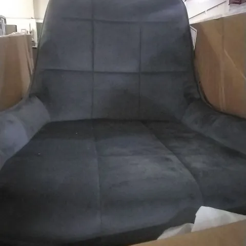 BOXED SET OF WOLTU 2 DARK GREY DINING CHAIRS