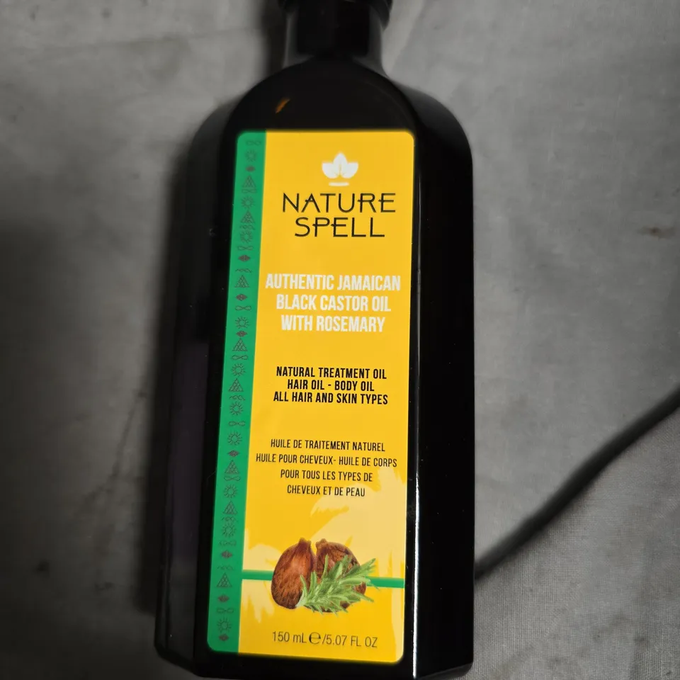 APPROXIMATELY 15 ASSORTED HEALTH AND BEAUTY PRODUCTS INCLUDING TNV SEA SALT SPRAY , MANSCAPED CROP PRESERVER AND NATURES SPELL CASTOR OIL 