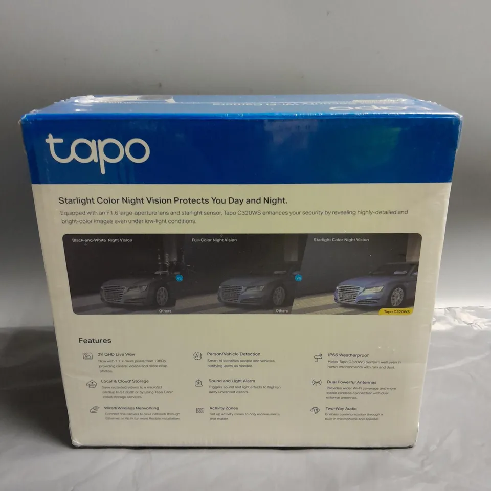 SEALED TAPO OUTDOOR SECURITY WI-FI CAMERA C320WS