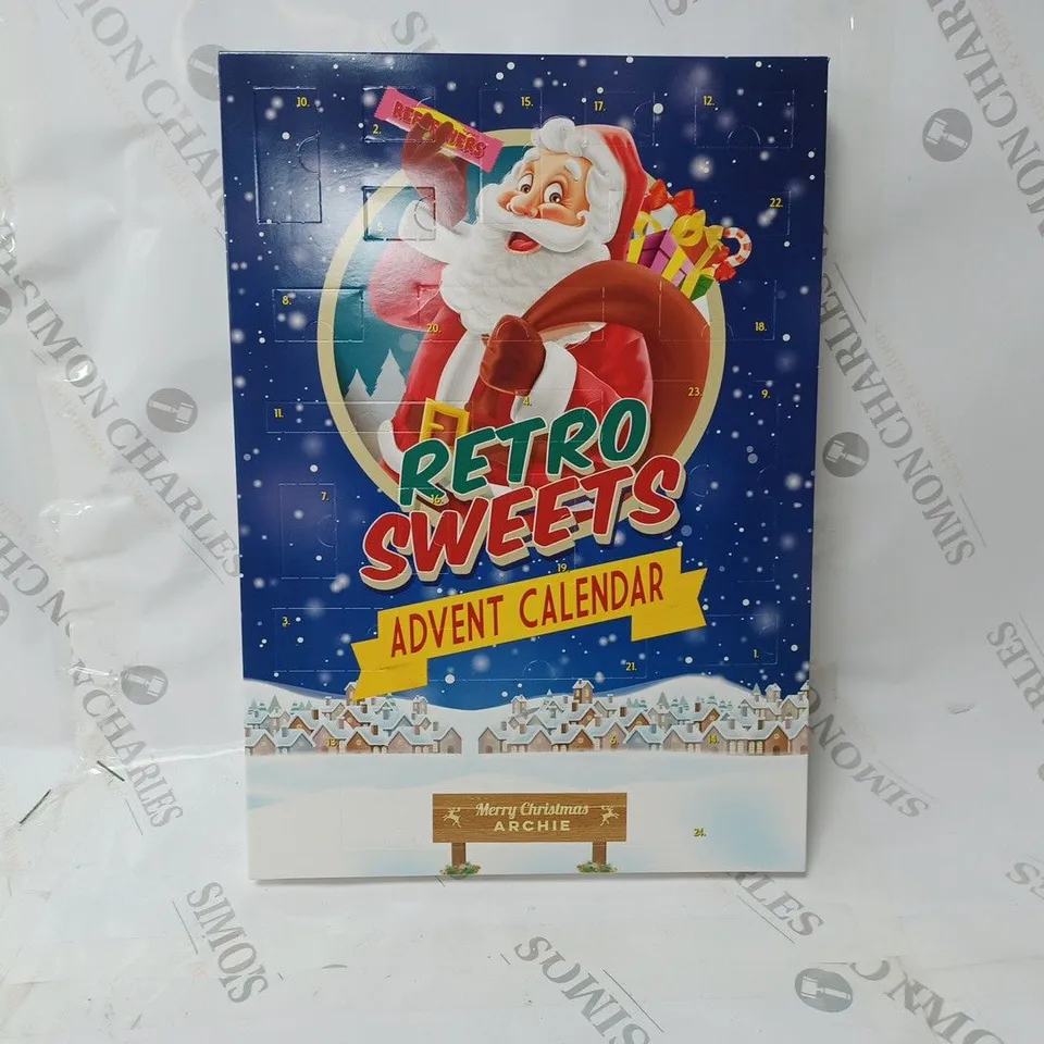 BOXED PERSONALISED RETRO SWEET ADVENT CALENDAR  RRP £13.99