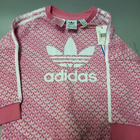 ADIDAS PINK JUMPER - UK 3-4 YEARS