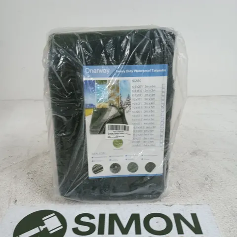 WATERPROOF TARPAULIN SHEET, GREEN, SEALED IN PLASTIC 