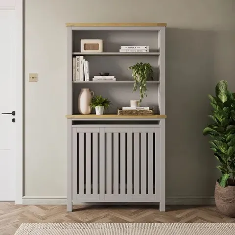 BOXED OLNEY BOOKCASE RADIATOR COVER, STONE (1 BOX)