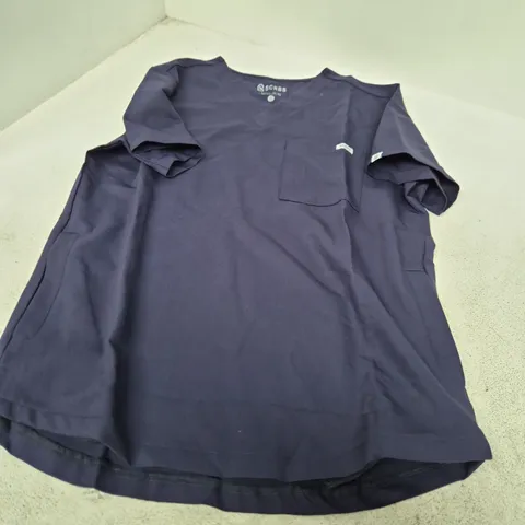 SCRBS NAVY SHORT-SLEEVE SHIRT WITH CHEST POCKET – SIZE S