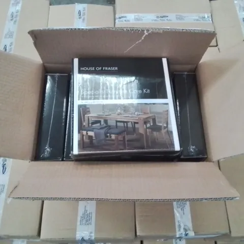 PALLET CONTAINING APPROXIMATELY 110 BRAND NEW BOXED HOUSE OF FRASER SPECIALIST FURNITURE CARE KITS