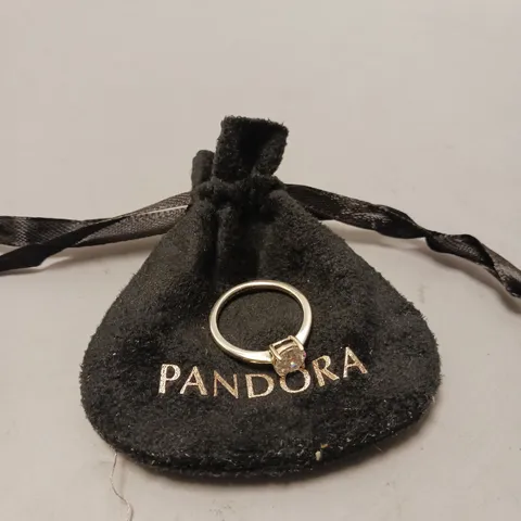 PANDORA CLEAR SPARKLING CROWN SOLITAIRE RING