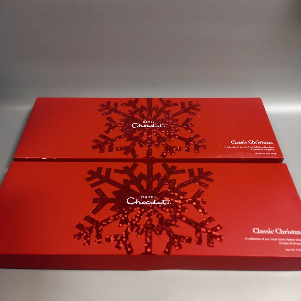 2 X BOXED HOTEL CHOCOLAT CLASSIC CHRISTMAS CHOCOLATE SELECTIONS