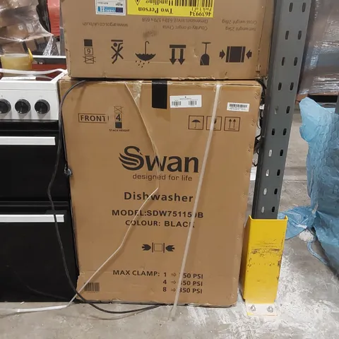 BOXED SWAN SDW751150B 12-PLACE FULLSIZE DISHWASHER - BLACK