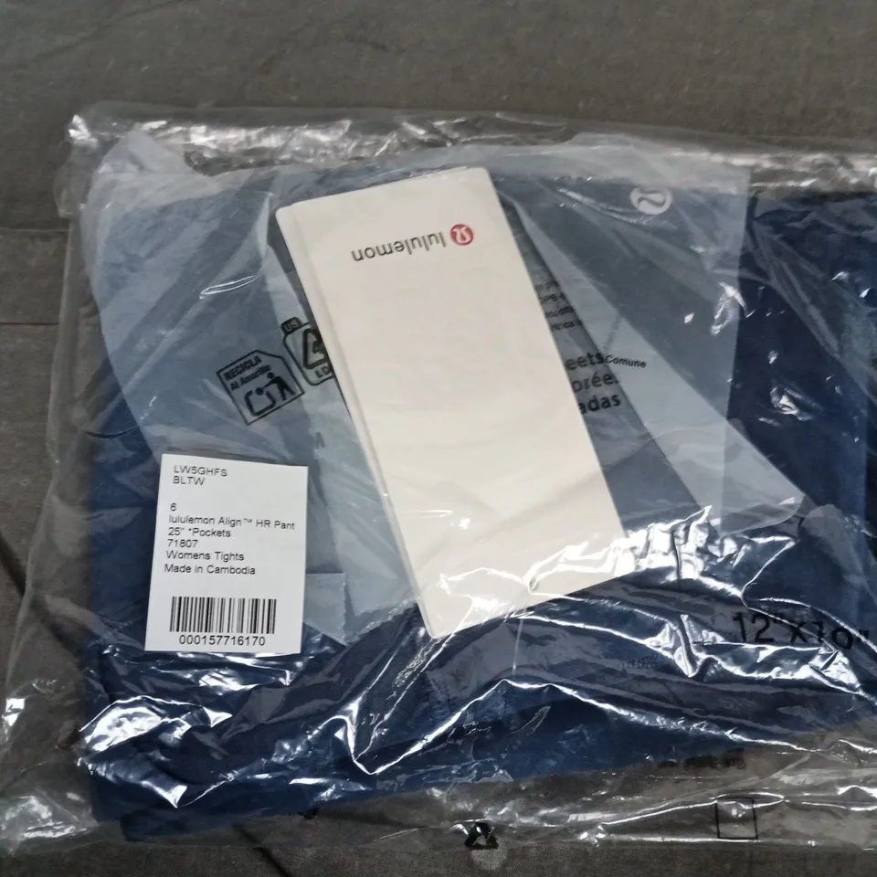 BAGGED LULULEMON ALIGN HR PANT 25" POCKETS – WOMEN'S TIGHTS, BLUE TWILIGHT (US 6)