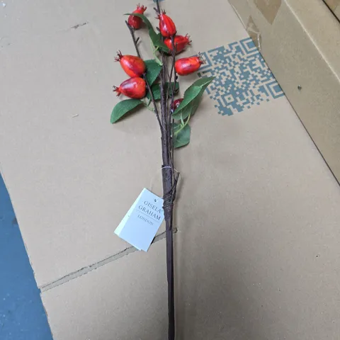 BOX OF APPROXIMATELY 12 GISELA GRAHAM FAUX BERRY DECOR