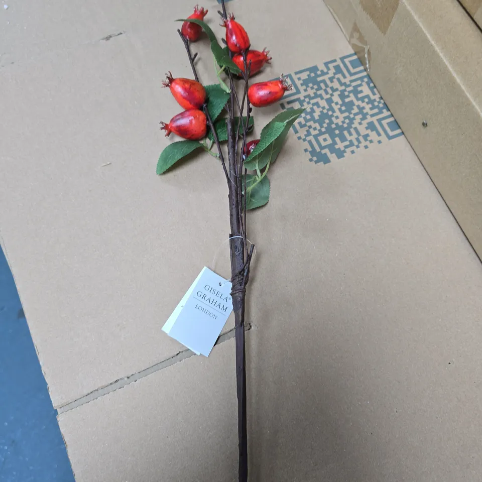 BOX OF APPROXIMATELY 12 GISELA GRAHAM FAUX BERRY DECOR