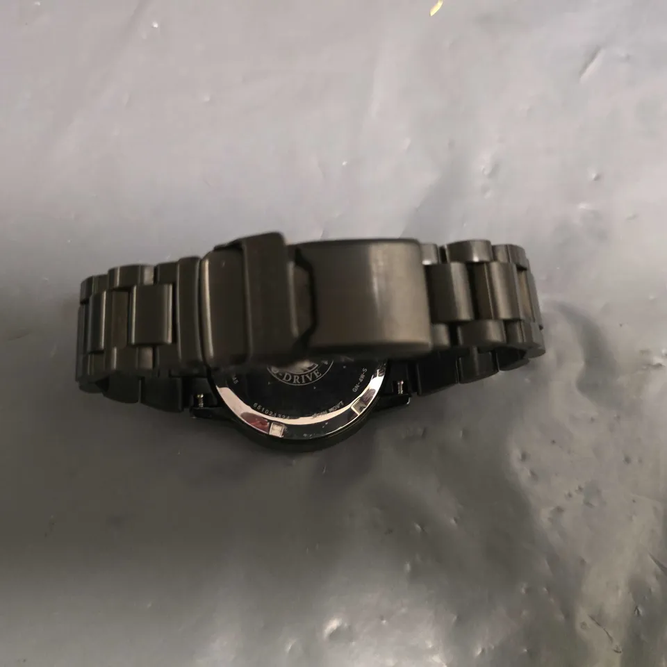 UNBOXED CITIZEN ECO-DRIVE NIGHTHAWK BLACK DIAL MENS CHRONOGRAPH WATCH 